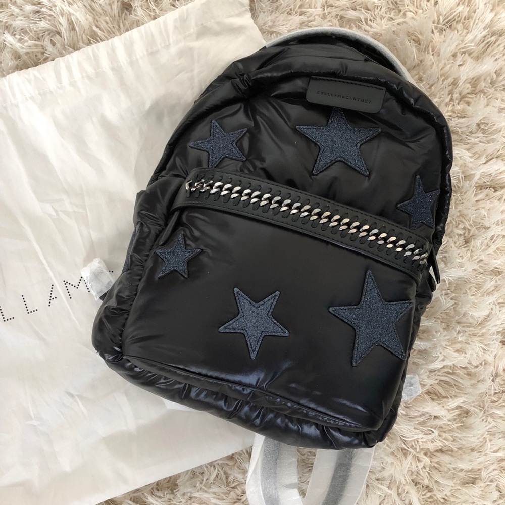 Stella McCartney Black Star Falabella Go Backpack